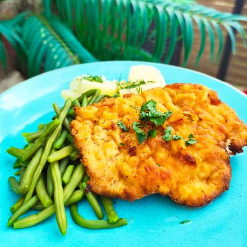 Zupa grochówka i kotlet schabowy