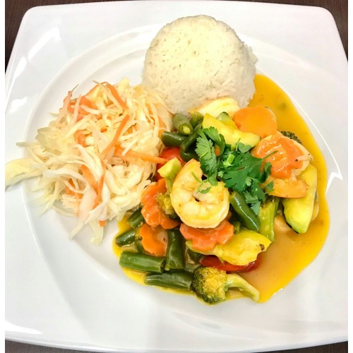 Krewetki w sosie mango