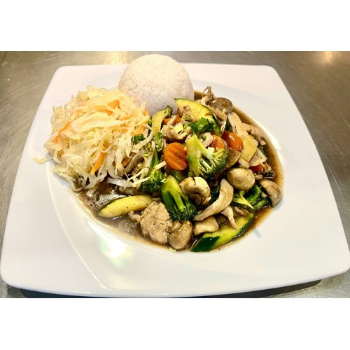 Kurczak w sosie pieprzowym czarnym