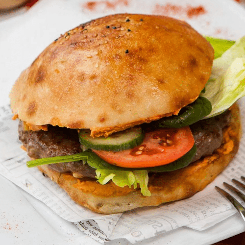 Bałkan-burger smakosza XXL podwójne mięso