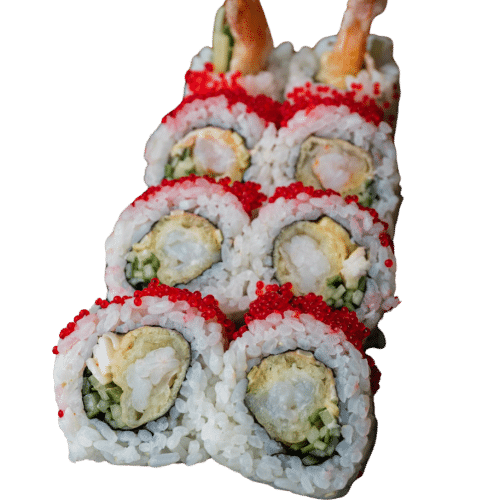California maki gold - Krewetka + kawior (8 szt.)