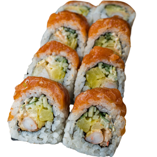California maki gold Krewetka + tatar z łososia 8 szt.