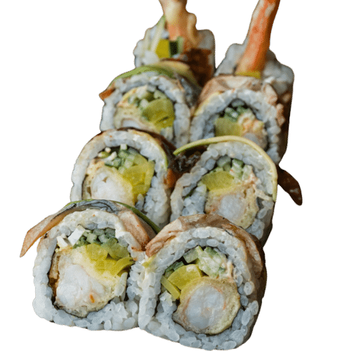 California maki gold - Krewetka + węgorz (8 szt.)