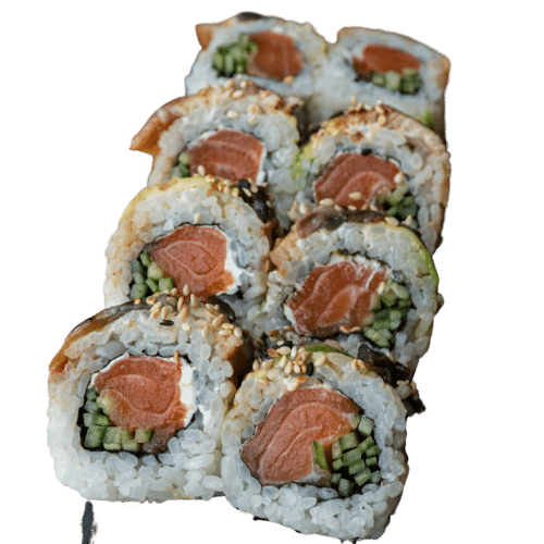 California maki gold - Łosoś,  awokado i węgorz (8 szt.)