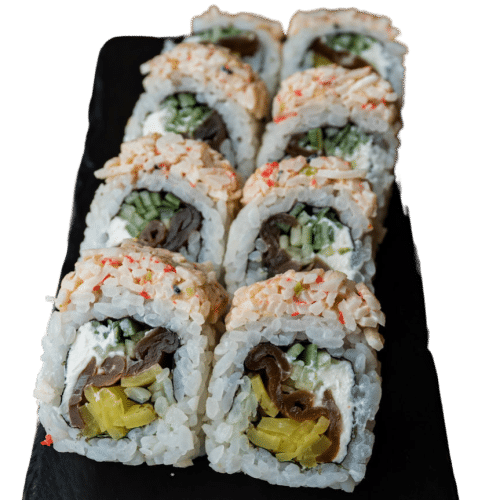 California maki gold Warzywa w środku + sałatka surimi 8 szt.