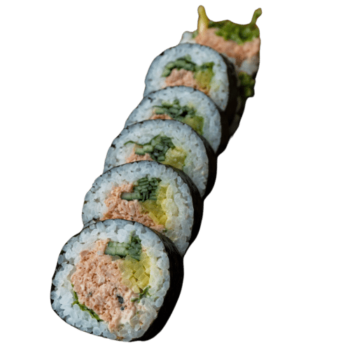 Futomaki (6 szt.) Pasta z tuńczyka, spicy majo, oshinko, ogórek