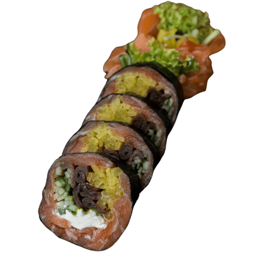 Sashimi maki - Łosoś, serek, ogórek (6 szt.)