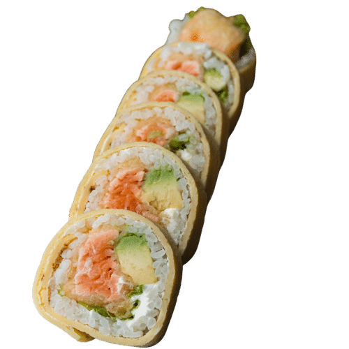 Tamago maki - Łosoś w tempurze k (6 szt.)
