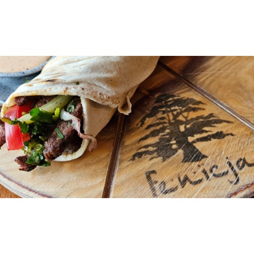 131 - PITA KRAFT KEBAB WOŁOWY [MEGA + AYRAN]