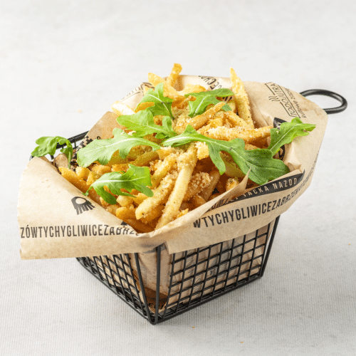 Frytki belgijskie 300g z parmezanem i rukolą