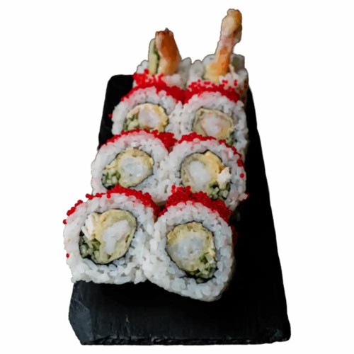 Gold krewetka w tempurze i kawior