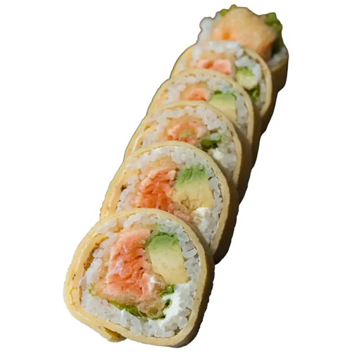 Tamago łosoś w tempurze