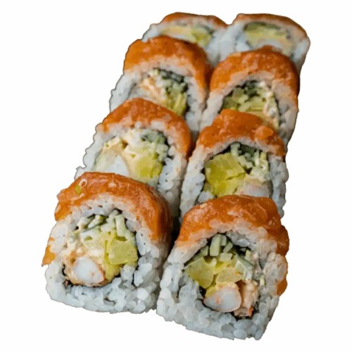 Gold krewetka w tempurze i tatar z łososia