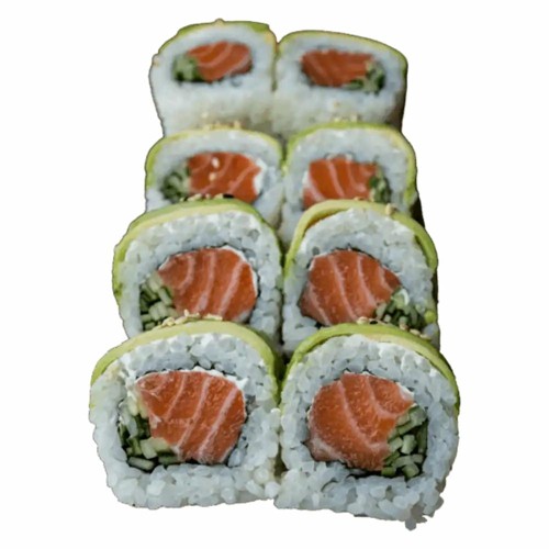 Gold łosoś surowy i awokado