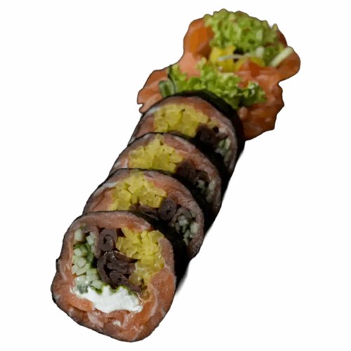 Sashimi maki łosoś, serek, warzywa