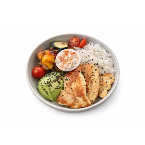 Grilowanym kurczakiem bowl