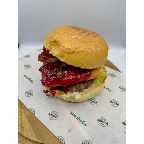 Burger z pan. serem I żurawiną