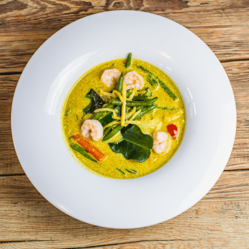 Zielone curry z wołowiną