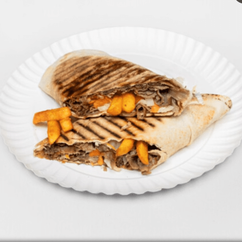 Kebab pita wołowina kraftowa z frytkami