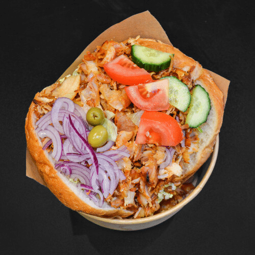 Kebab w amerykańskiej bułce