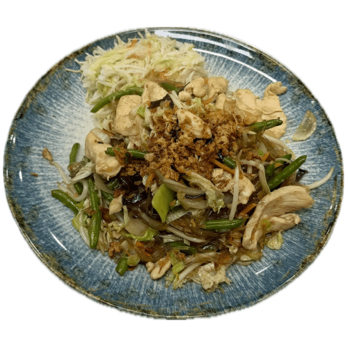 Makaron sojowy z kurczakiem