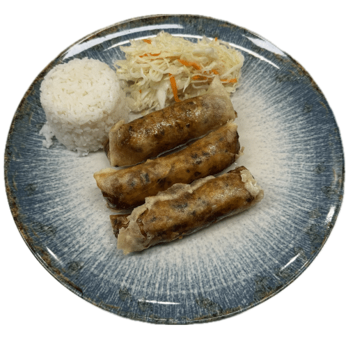 Sajgonki z ryżem 3 szt. i surówką