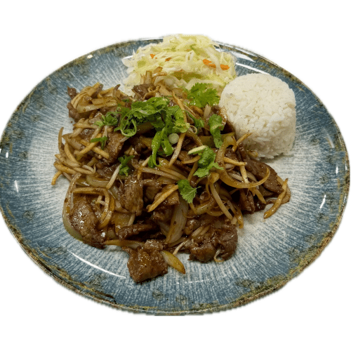 Wołowina z cebulą na ostro