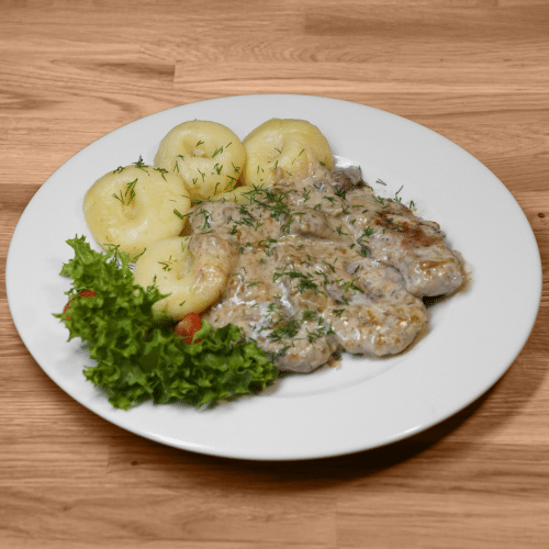 Polędwiczka wieprzowa w sosie borowikowym