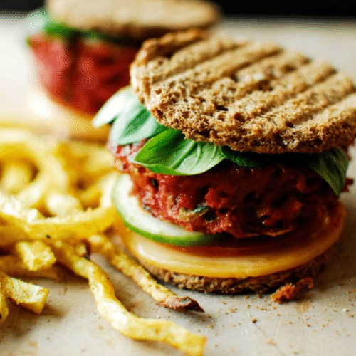 Vega burger ( frytki)
