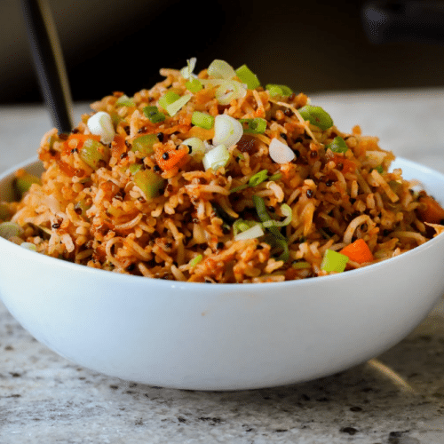 Schezwan rice chicken