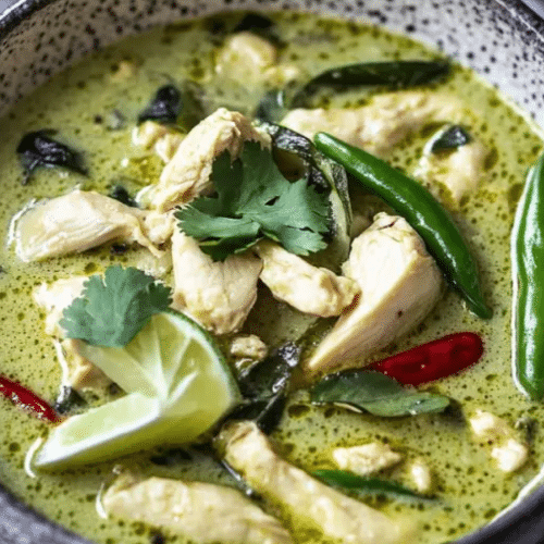 Kurczak zielone curry