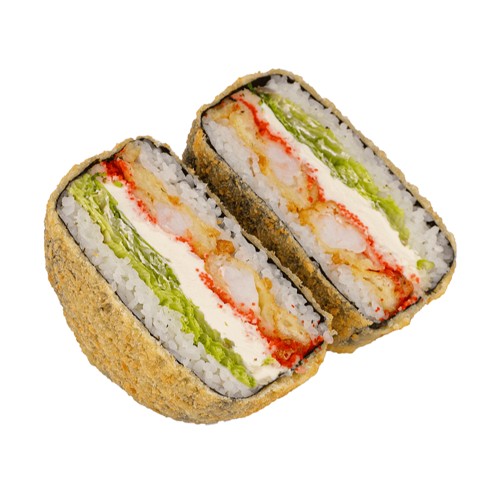 Sushi burger z krewetkami