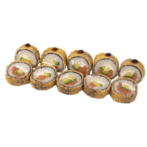 Roll  tempura z łososiem (10 szt)