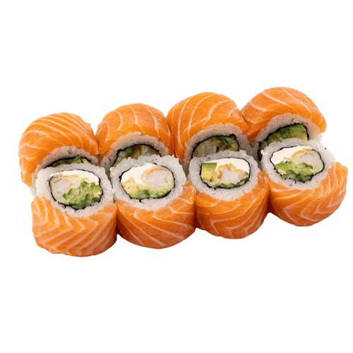 Philadelphia z łososiem i krewetkami 8 szt