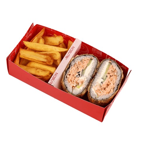 Kombo Mini Burger z pieczonym łososiem