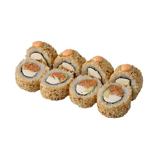 Pikantny rolki z pieczonym łososiem  8 szt