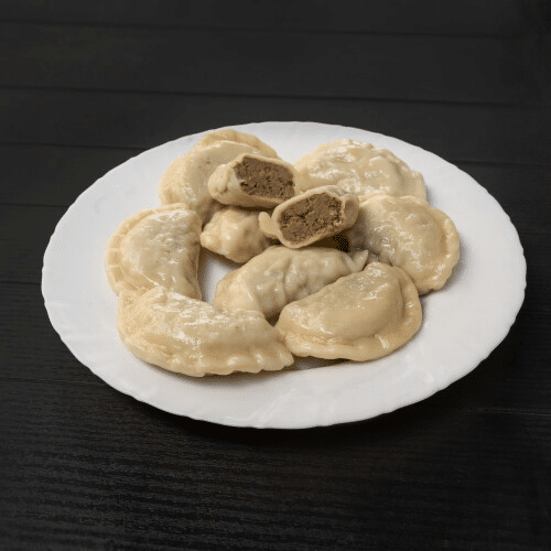 Pierogi z wątróbką i jabłkiem