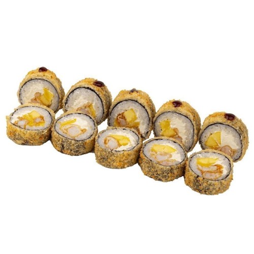 Roll tempura z krewetkami i mango (10 szt)