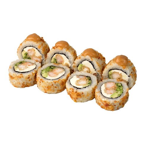 Chrupiący roll z krewetkami (8 szt)