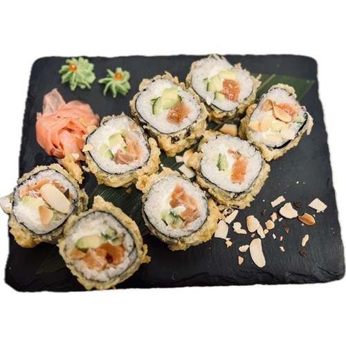 Smażona w tempurze z łososiem