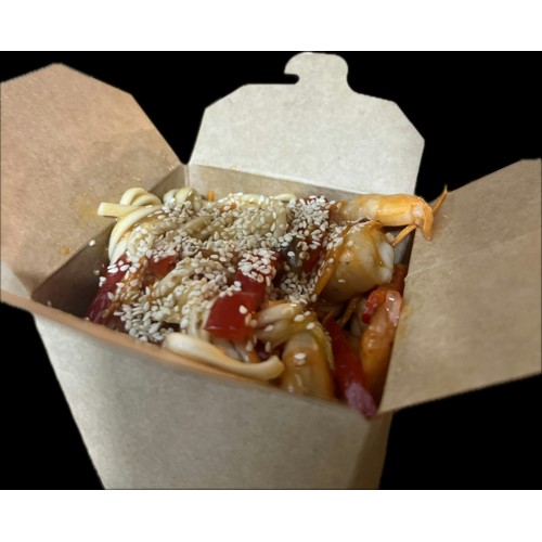 Udon słodko-pikantny z krewetkami (mała 300g)