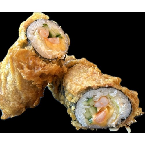 Smażony hand roll z krewetką i serem cheddar