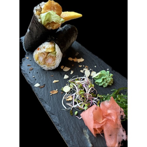 Hand roll z krewetką w tempurze