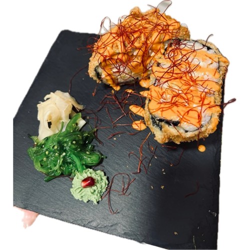 Burger z krewetką mango