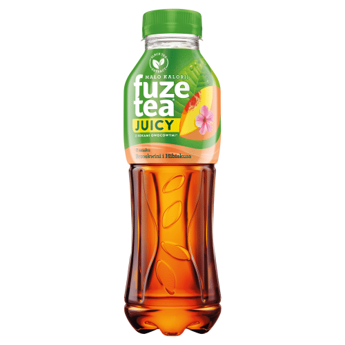 FuzeTea brzoskwiniowa z czarną herbatą i hibiskusem 0,5l