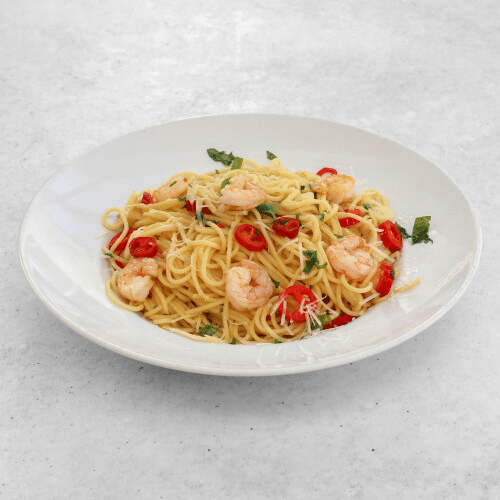 Spaghetti z krewetkami
