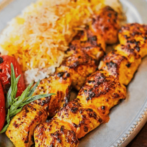 Rozmiar XXL Danie Szaszłyki z piersi z kurczaka