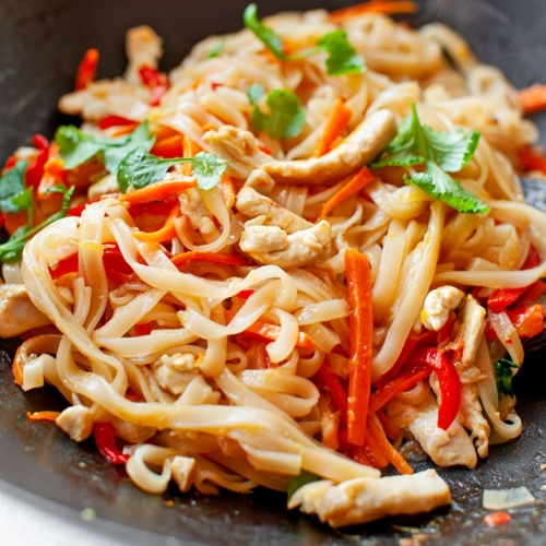 Makaron ryżowy z cielęciną