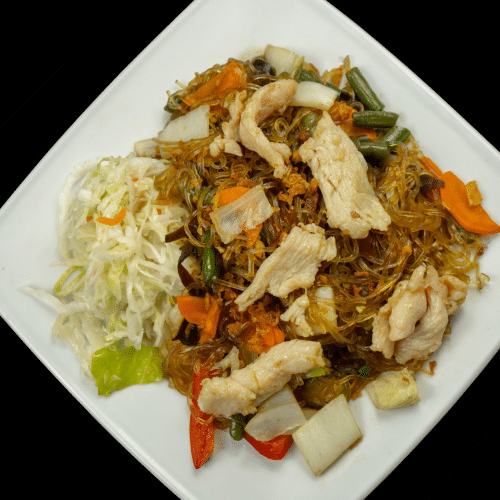 Makaron sojowy z kurczakiem