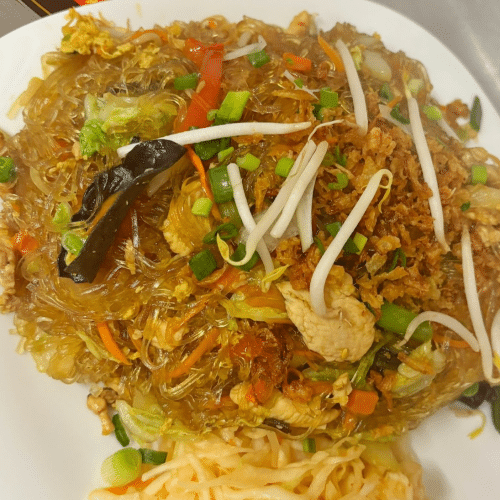 Makaron sojowy z wieprzowiną